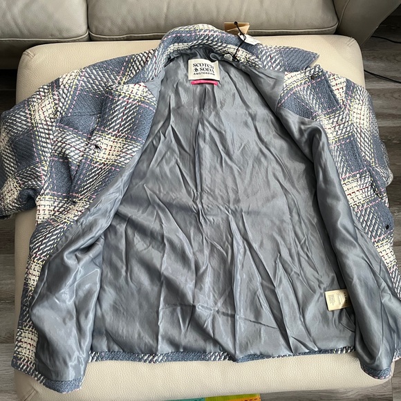 NWT - Scotch & Soda Women’s Lightweight Checked Woven Jacket - Size M - Picture 11 of 16